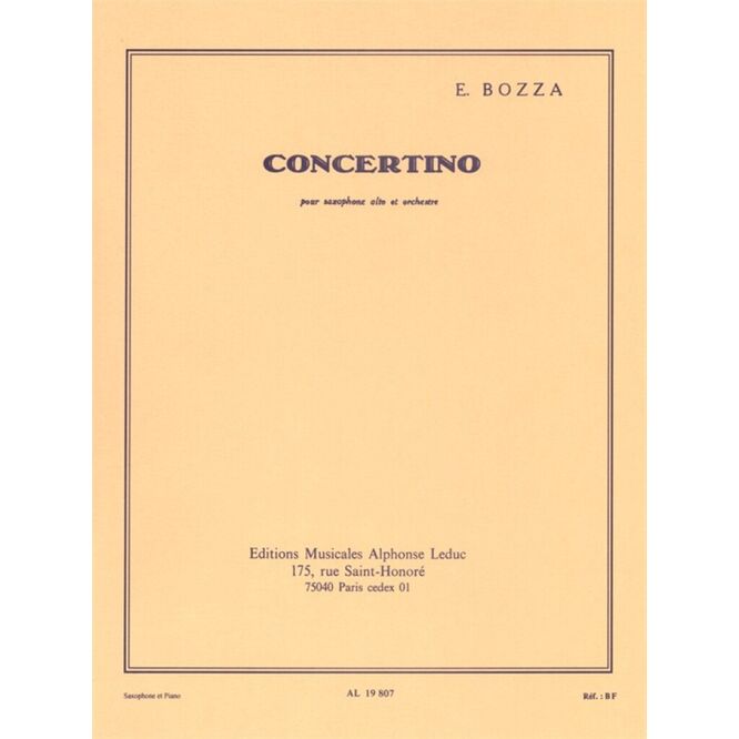 BOZZA, EUGENE.- CONCERTINO