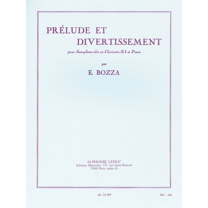 BOZZA, EUGENE.- PRELUDIO Y DIVERTIMENTO (PRELUDE ET DIVERTISSEMENT)