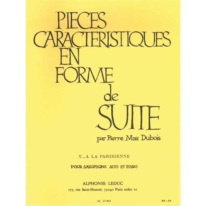 DUBOIS.-PIEZA CARACTERSTICA EN FORMA DE SUITE N.5 "A LA PARISIENNE"