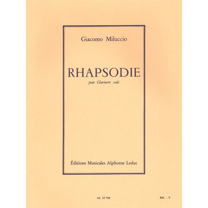 MILUCCIO, GIACOMO.- RAPSODIA