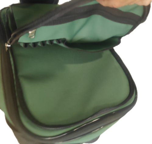 Estojo Para 3 Clarinetes Marcus Bonna Sib, La E Mib Nylon Extenso Para Mochila Verde