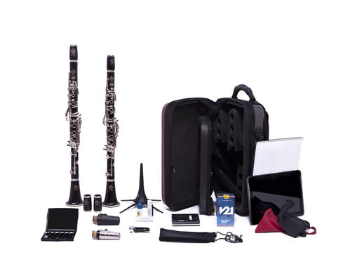 Estojo Para 2 Clarinetes Bolsas Evoluo Ev-1 Verde Metlico