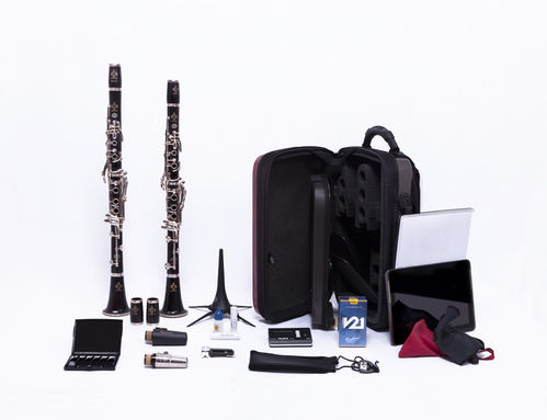 Estojo Para 2 Clarinetes Bolsas Evoluo Ev-1 Verde Metlico