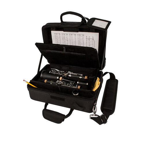 Estojo Para Clarinete Sib Protec Slimline Pro Pac Carry All Pb307Ca Partituras/Pasta Preta