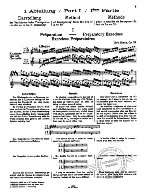 STARK, ROBERT.- EL ARTE DE LA TRANSPOSICIÓN OP.29/2 SAMPLE 1